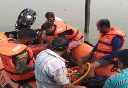 Rescue Operation at Kankinara Ghat